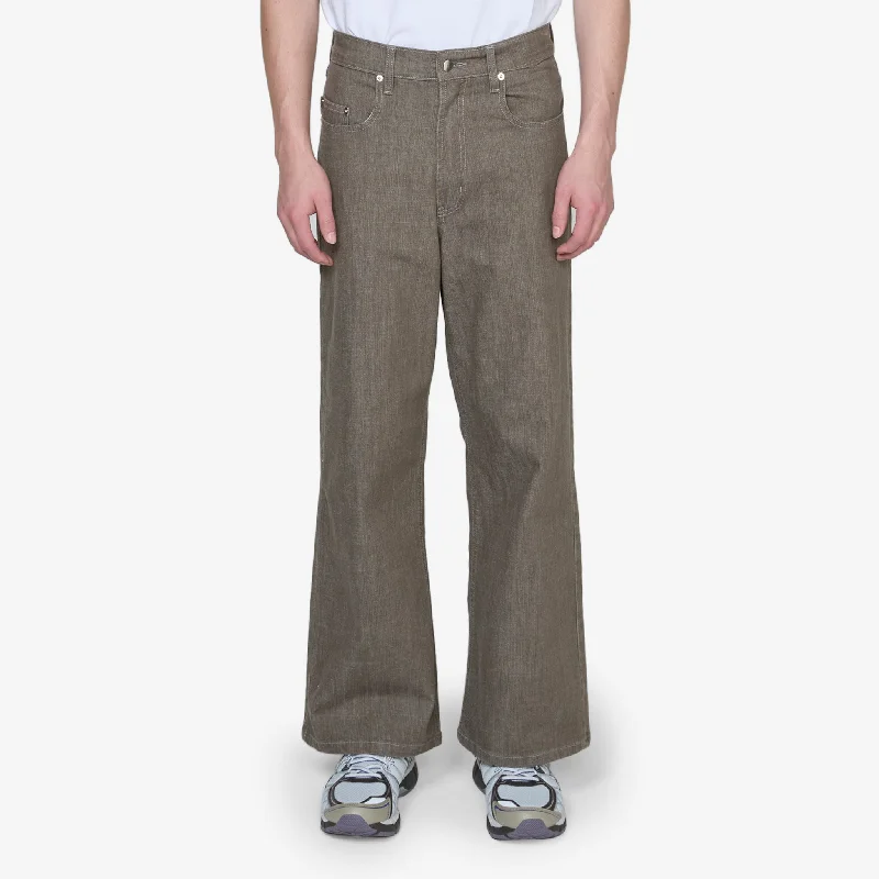 Classic wool pants for cold weather elegance -Loose Jeans Rinsed Truffle