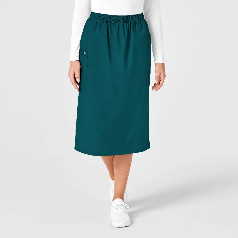 Designer skirts with premium fabric finish -WonderWORK Women's Pull On Cargo Scrub Skirt - Caribbean