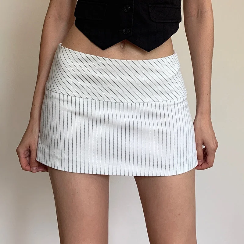 Lightweight skirts for warm weather comfort -Ursula Striped Mini Skirt