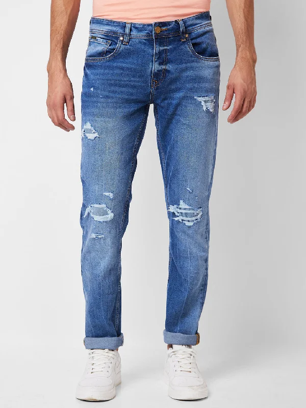 Fashion Jeans for Trendsetter -Spykar Low Rise Skinny Fit Blue Jeans For Men