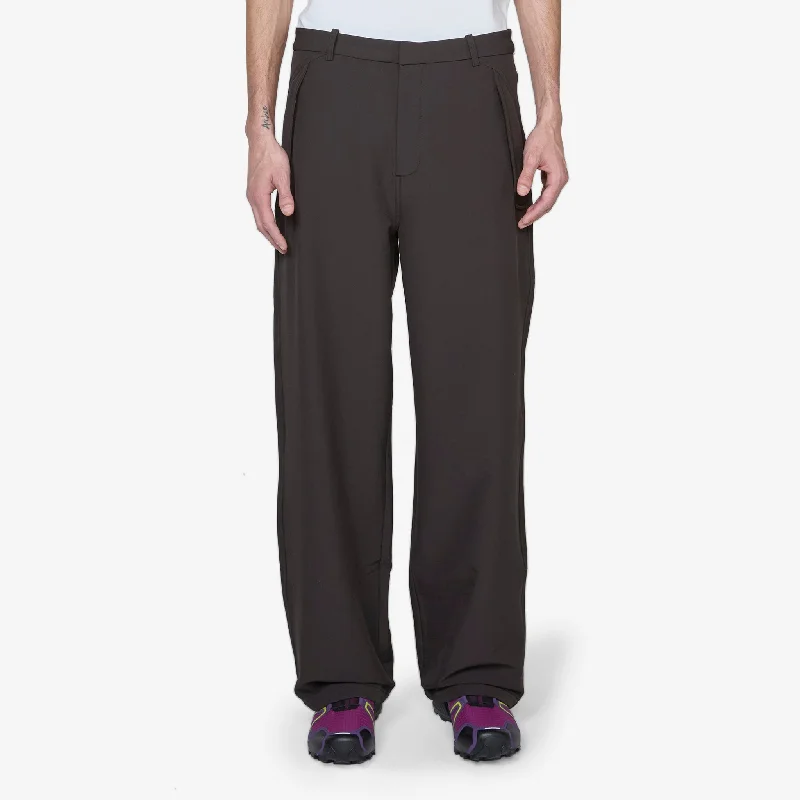 Relaxed chino pants for casual Friday offices -Soft Shell Trouser Dark Brown