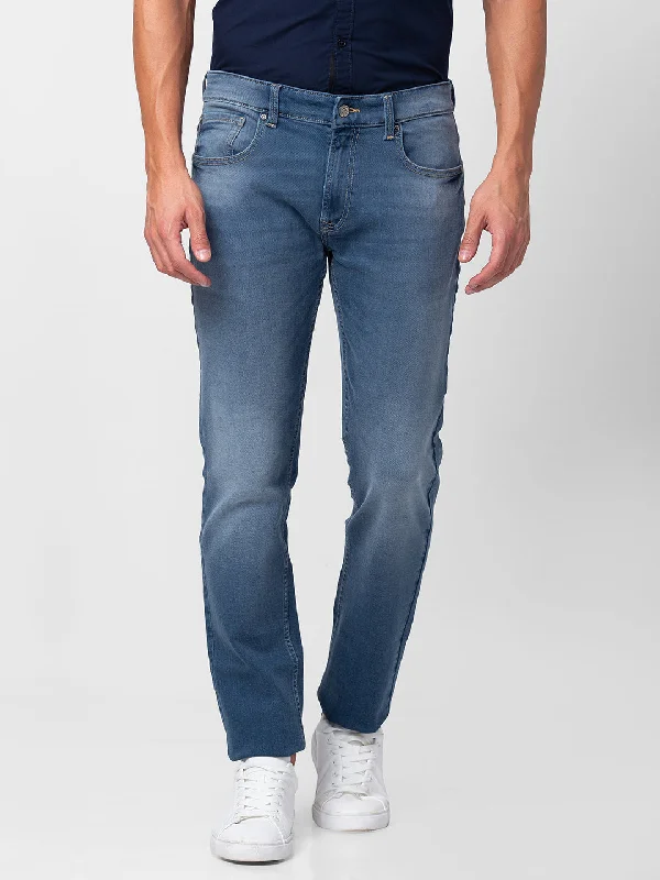 Birthday Jeans for Celebration -Spykar Men Mid Blue Cotton Comfort Fit Regular Length Jeans (Ricardo )