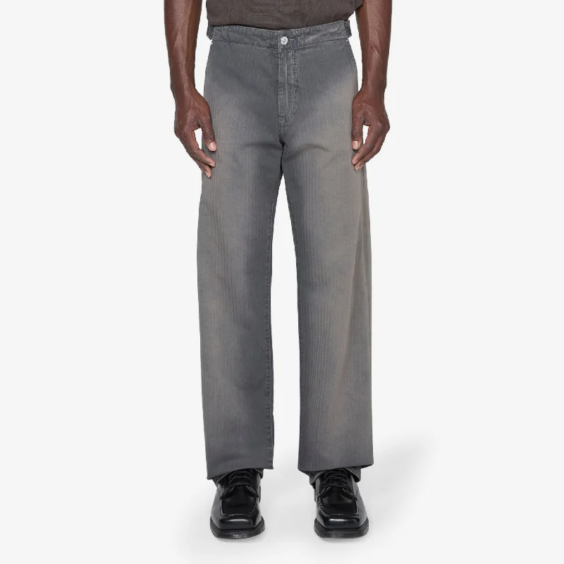 Slim-fit chinos for modern business casual -Trucker Trouser French Sun Faded Herringbone