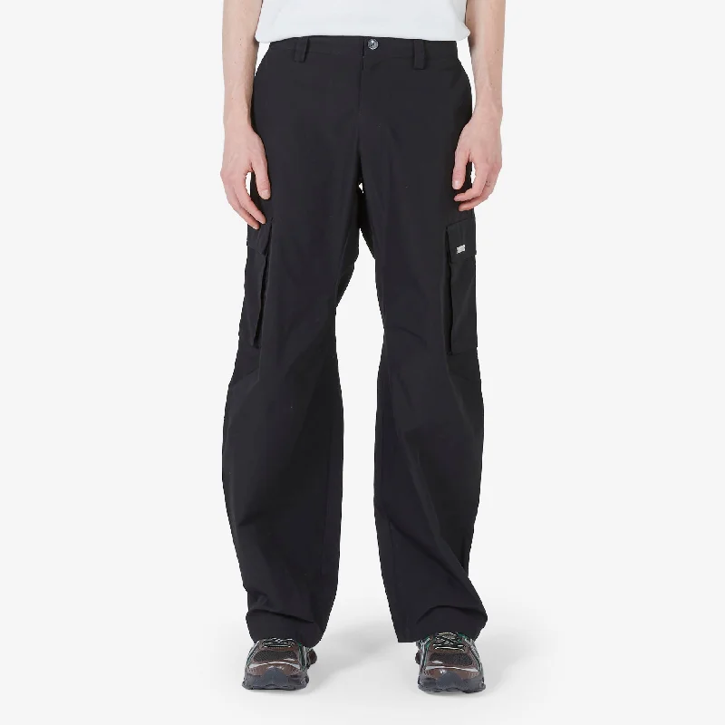 Lightweight linen pants for beach vacation style -Ripstop Cargo Trouser Black