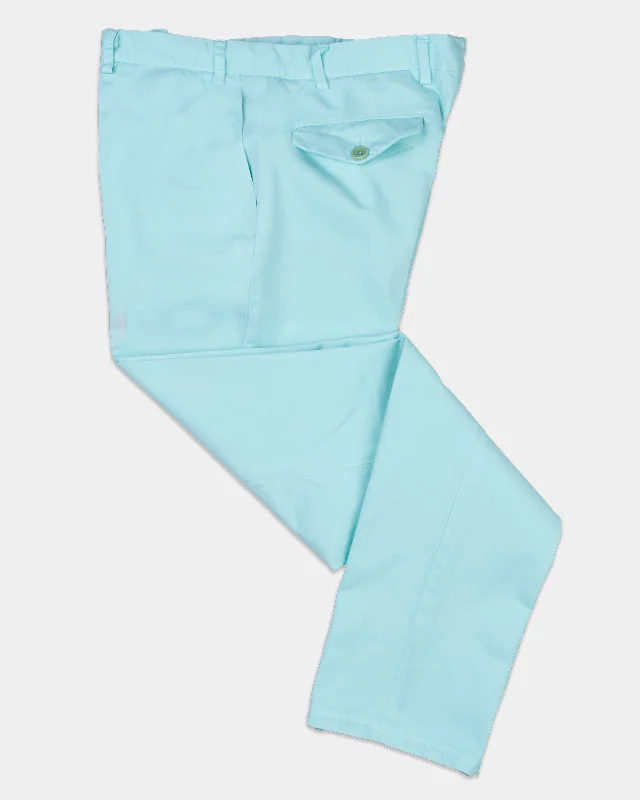 Breathable chino pants for warm climate comfort -Straight Leg Yucca Green Pant