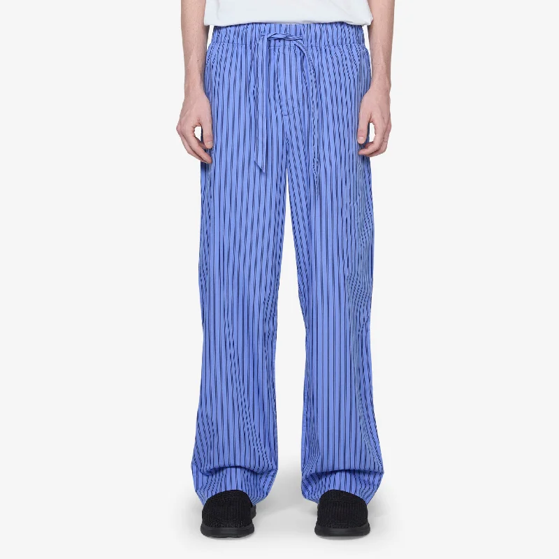 Classic wool pants for cold weather elegance -Cotton Poplin Pyjama Pant Boro Stripes