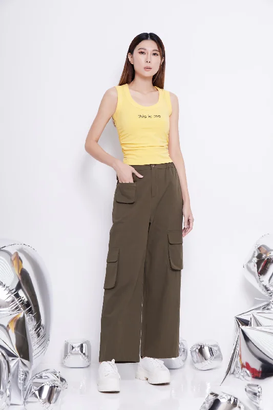 Adjustable waist pants for custom fit ease -Lisa Cargo Pants