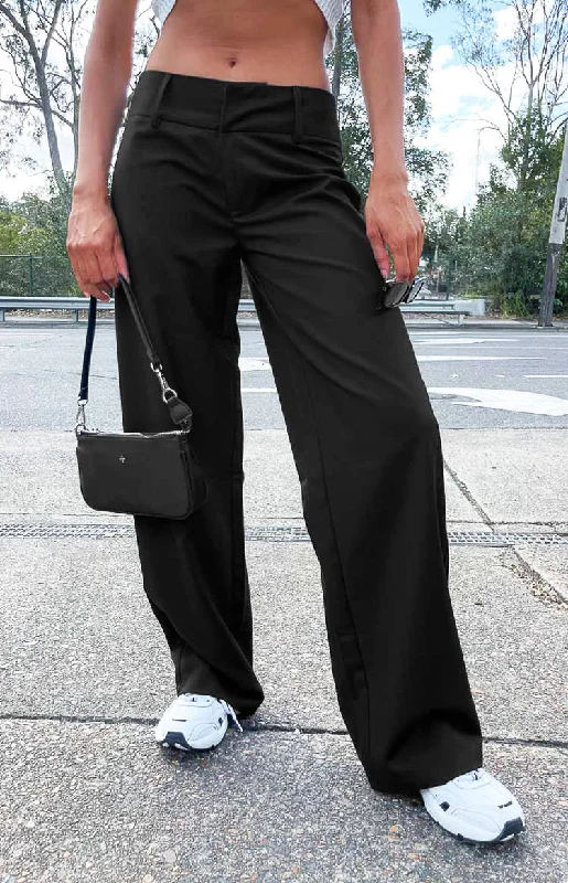 Lightweight jogger pants for summer evening strolls -Maeve Black Pants