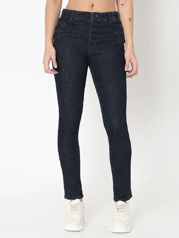 Hunting Jeans for Woods -Spykar Women Skinny Fit Mid Rise Jeans