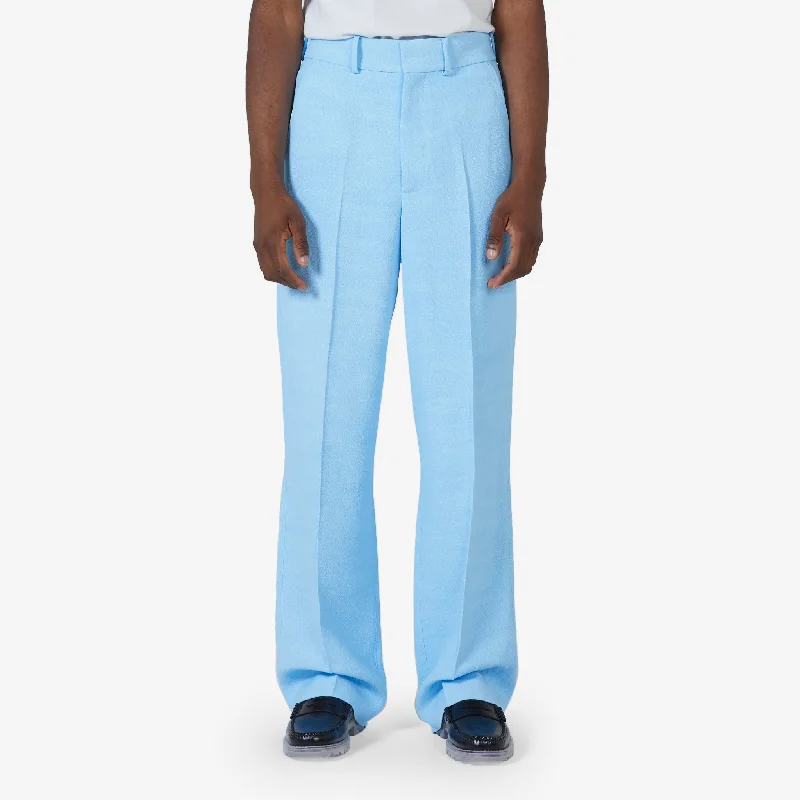 Breathable cotton pants for all-day summer ease -Flare Trouser Light Blue