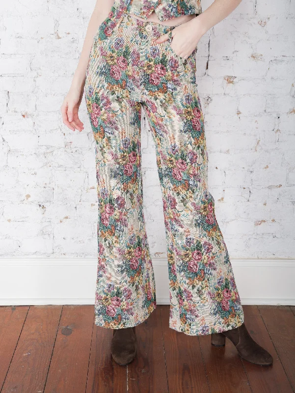 Classic straight-leg pants for versatile daily wear -Sonny Vintage Floral Pants