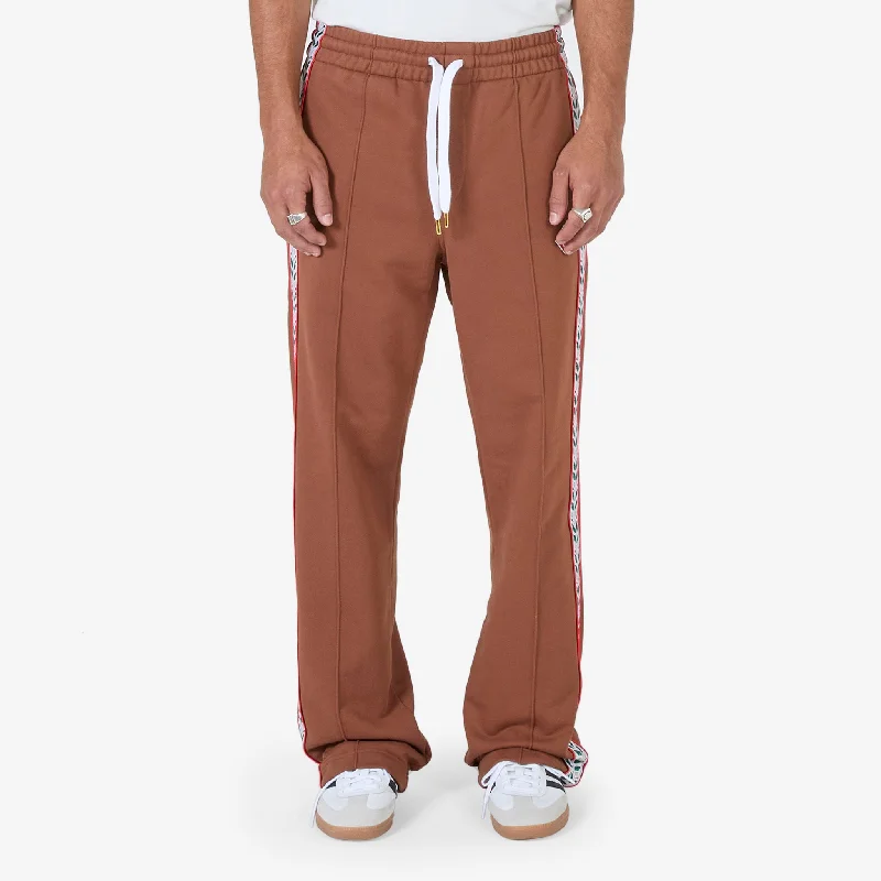 Quick-dry pants for active sports enthusiasts -Motosport Laurel Tape Jogger Brown