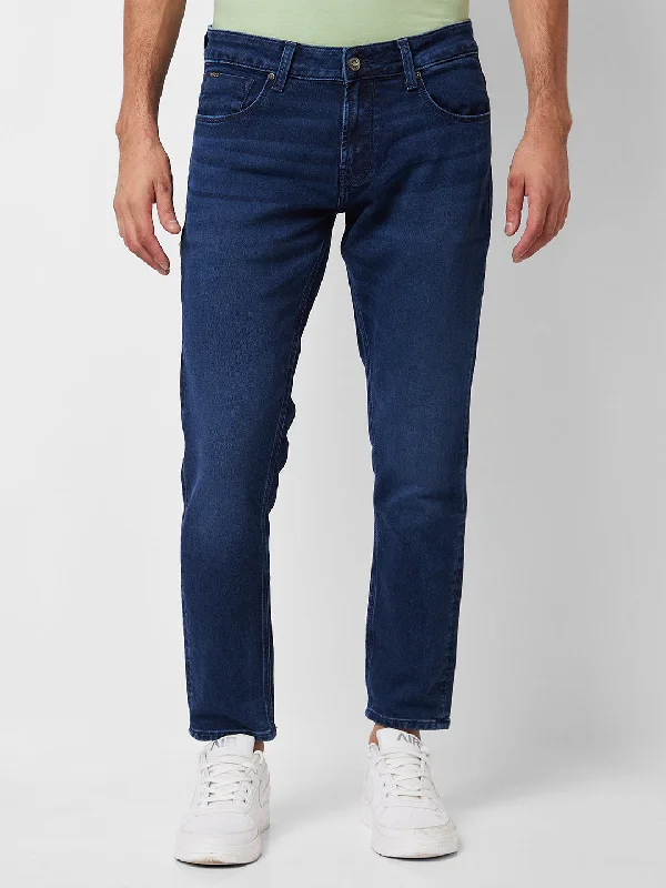 Skinny Jeans for Slim Fit -Spykar Mid Rise Slim Fit Blue Jeans For Men