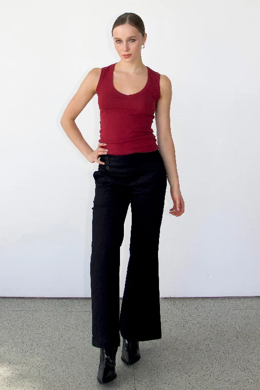 Vintage denim pants for timeless rugged style -SCG MADE | Evelyn Low-rise Cargo Trousers (Petite)