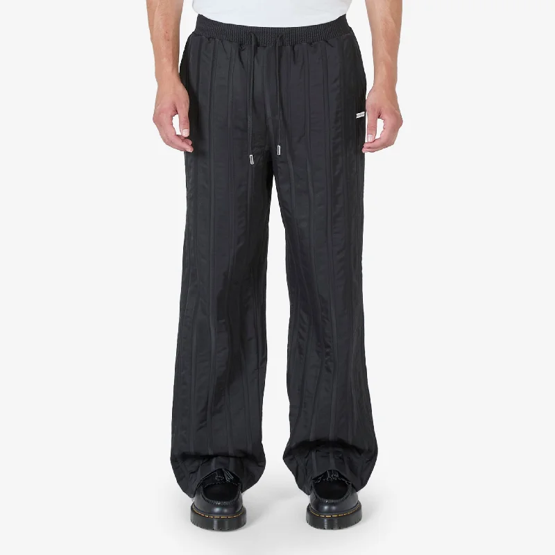 Classic khaki pants for timeless wardrobe staples -Panel Track Pant Black