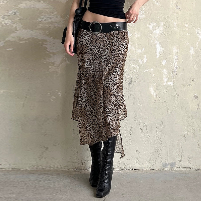 Pleated midi skirts for elegant everyday looks -Mahathi Leopard Print Midi Skirt