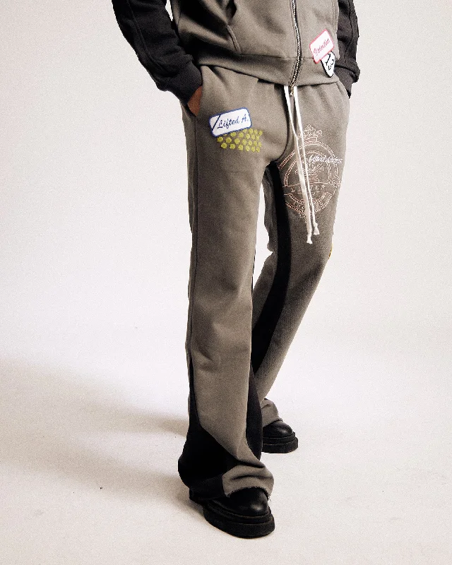 Bold patterned pants for standout fashion statements -"Hunter" Flared Sweatpant (Shadow)