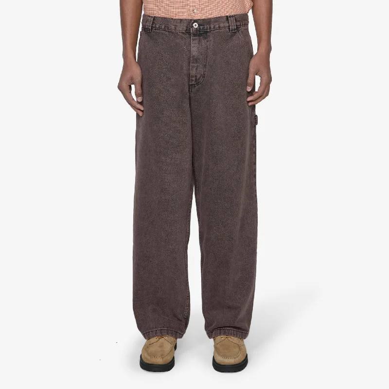 Casual drawstring pants for effortless home relaxation -Big Boy Pants Mud Brown