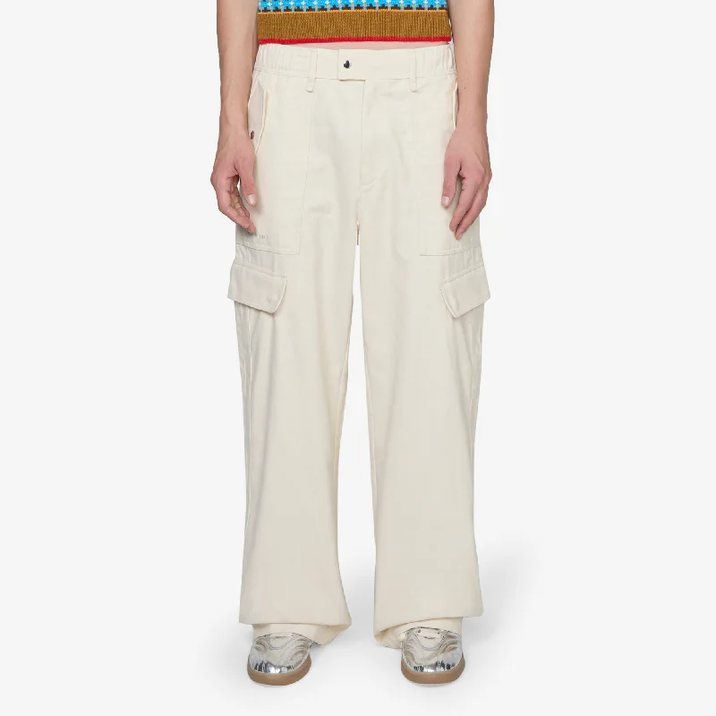 Relaxed chino pants for casual Friday offices -Wales Bonner x Cargo Pant Wonder White