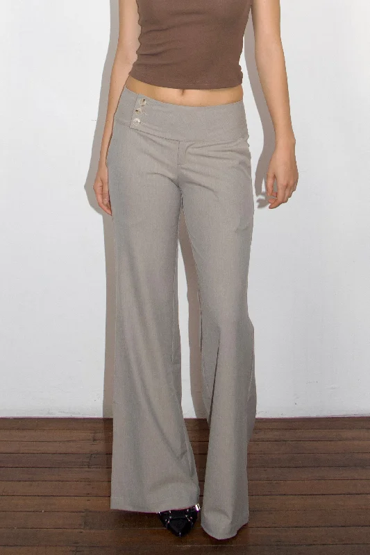 Moisture-wicking pants for intense gym workouts -SCG MADE | Evelyn Low-rise Trousers