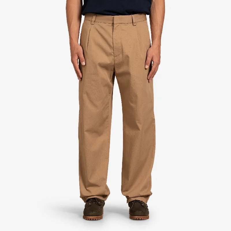 Soft jogger pants for relaxed weekend lounging -Aaren Fine Twill Trousers Khaki