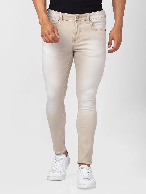 Stonewashed Jeans for Softness -Spykar Men Light S and Cotton Slim Fit Tapered Length Jeans (Kano)