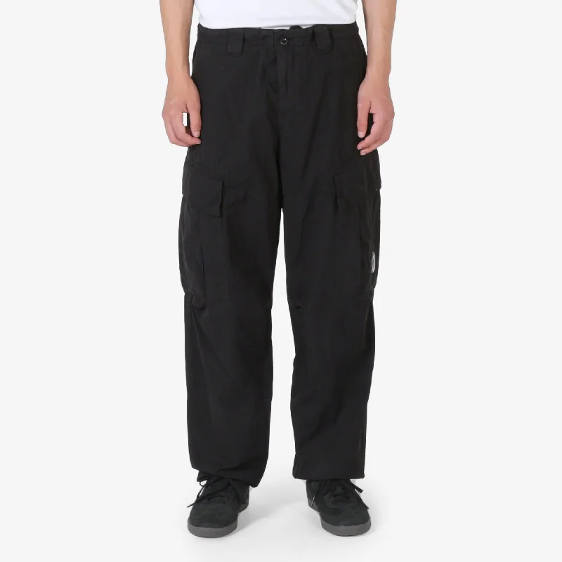 Moisture-wicking pants for intense gym workouts -Microreps Loose Cargo Pants Black