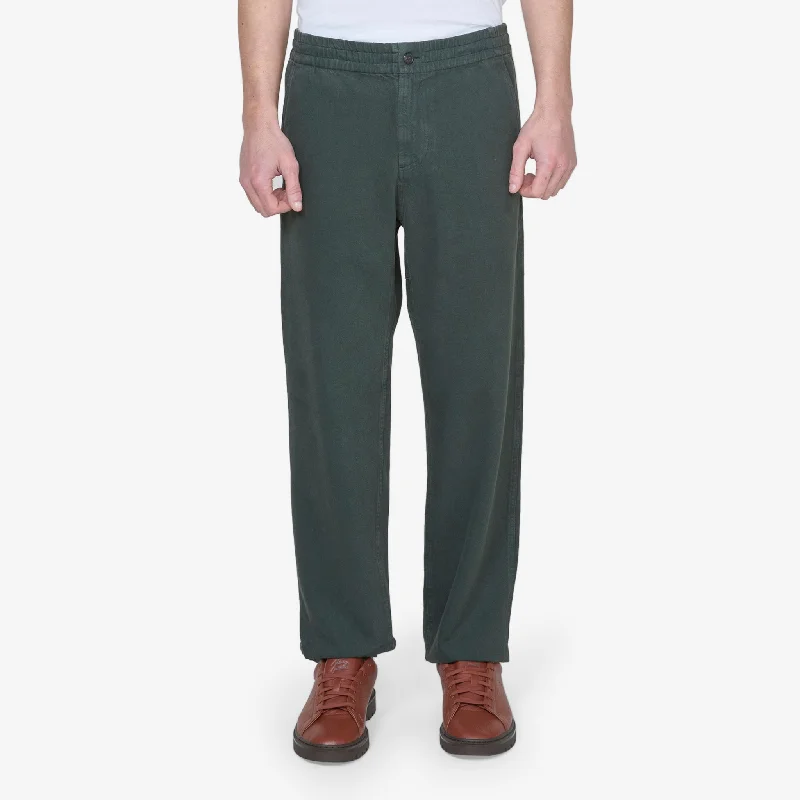 Classic wool pants for cold weather elegance -Chuck Pant Dark Green