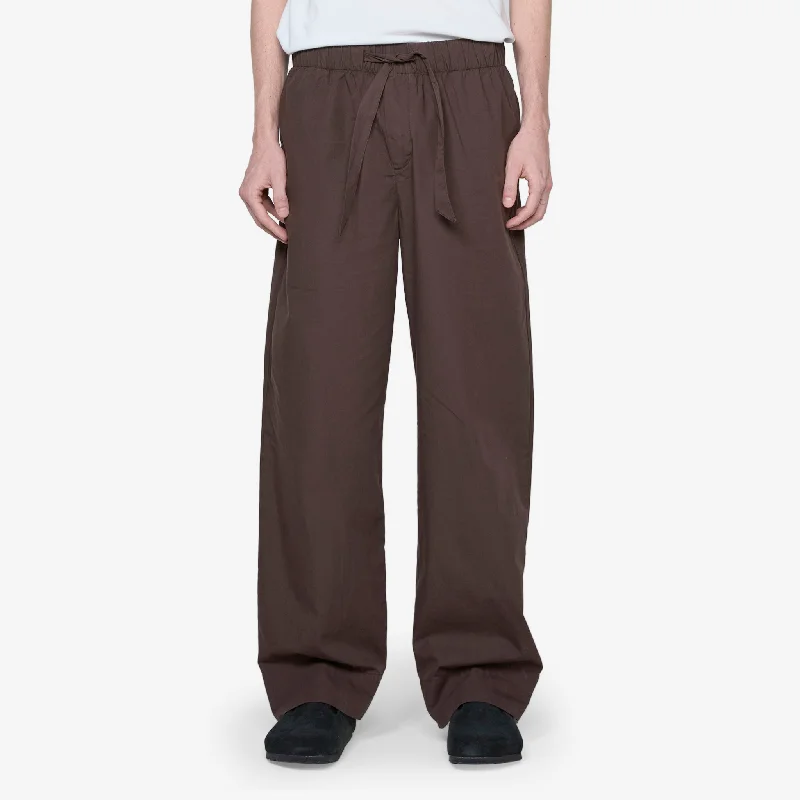 Lightweight jogger pants for summer evening strolls -Cotton Poplin Pyjama Pant Coffee