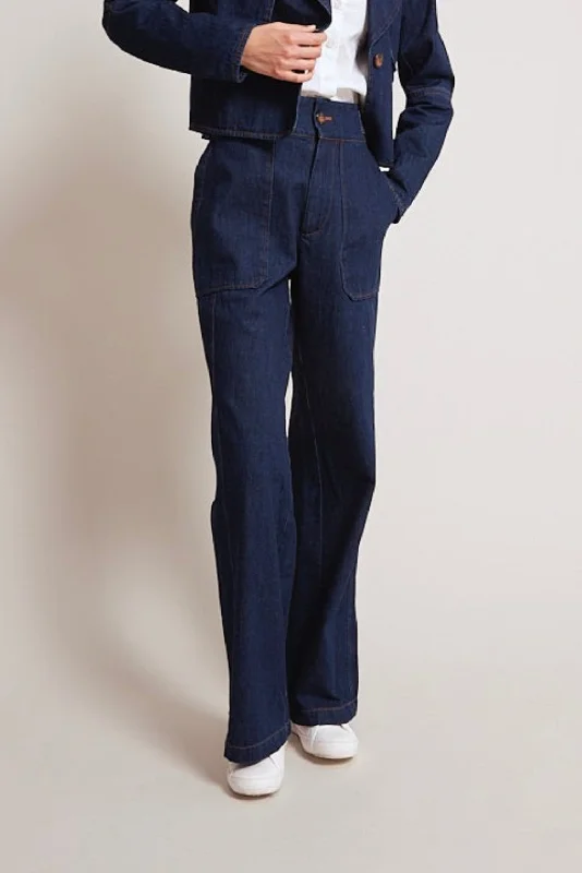 Breathable chino pants for warm climate comfort -Spencer Dark Denim Pant