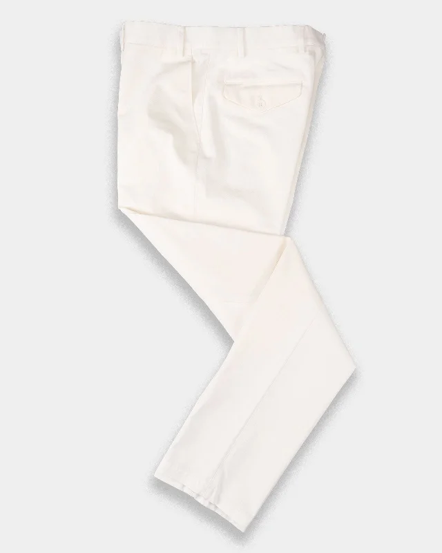 Relaxed cotton pants for breezy casual days -Saltaire Off-White Pant