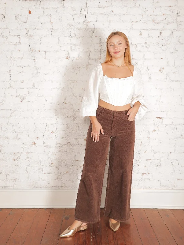 Lightweight travel pants with wrinkle-free fabric -Avyanna Corduroy Pants