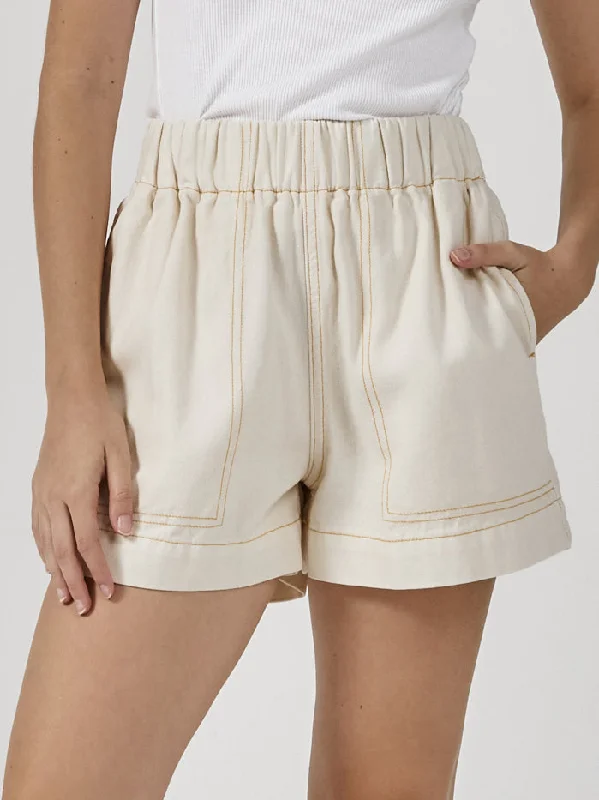 Pink Skirts for Feminine -Ease Utility Short - Heritage White / Citrus