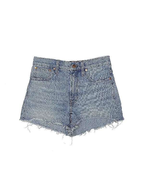 Maxi Skirts for Elegant Look -High-Rise Denim Shorts in Medium Wash