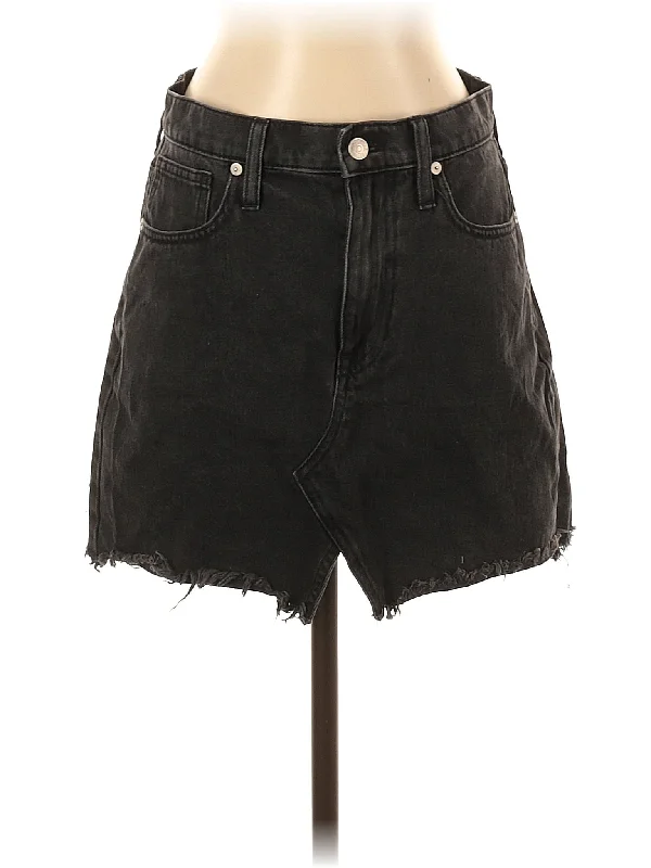 Leather Shorts for Luxury Look -Denim Skirt