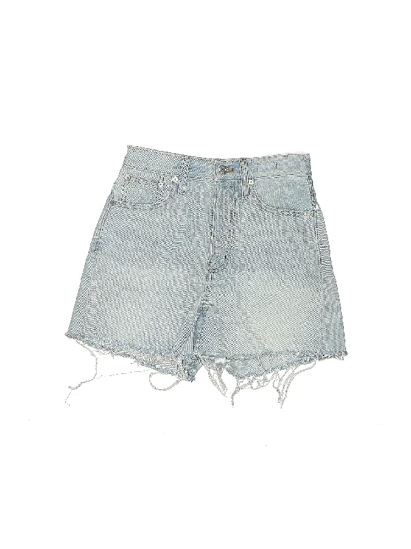 Sleeveless Skirts for Coolness -High-Rise Denim Shorts in Light Wash