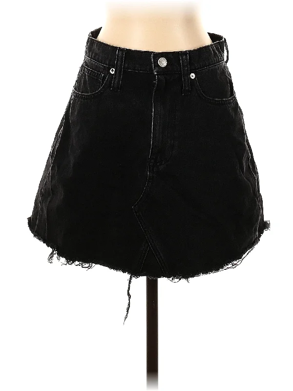 Elastic Waist Shorts for Easy -Denim Skirt