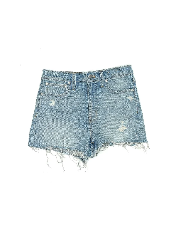 A-line Skirts for Flattering -Mid-Rise Denim Shorts