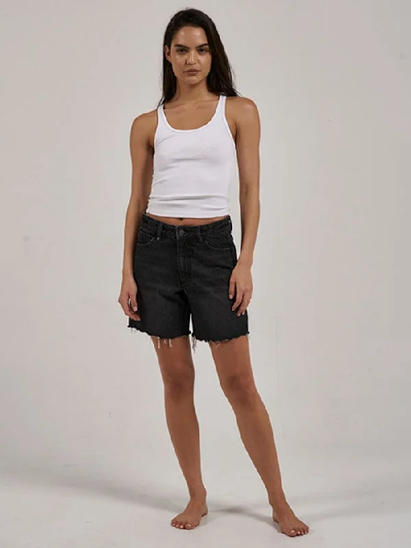 High Waisted Shorts for Shape -Billie Low Short - Smoke Black