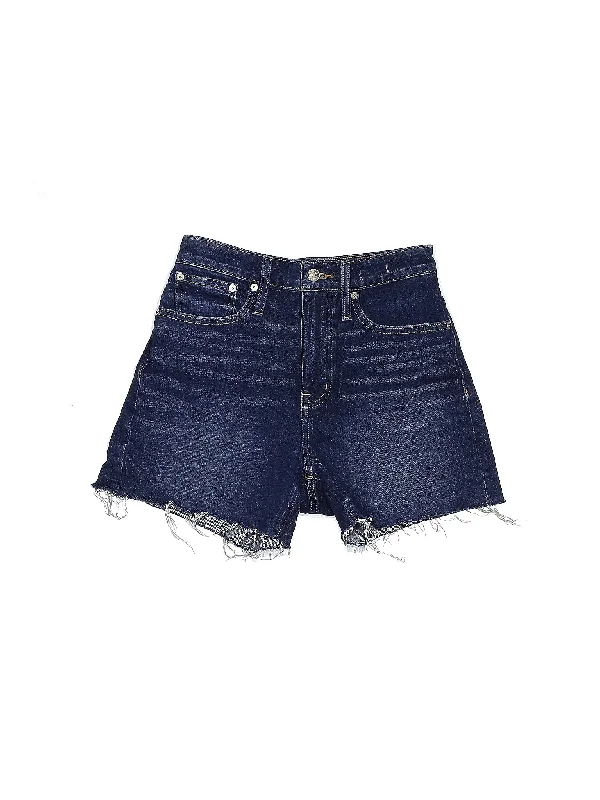 Low Waisted Shorts for Relaxed -High-Rise Denim Shorts in Medium Wash