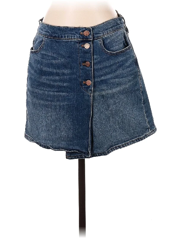 Short-Sleeved Skirts for Summer -Denim Skirt