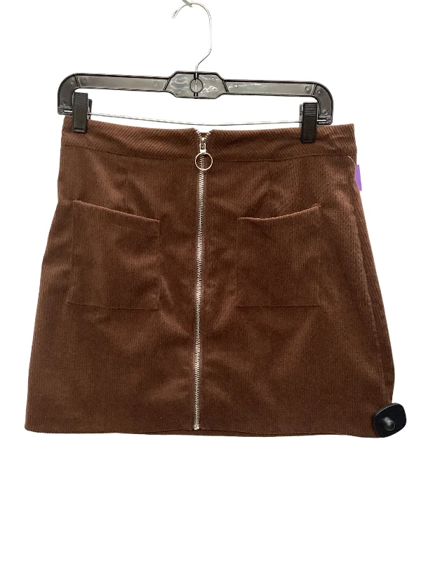 Vintage skirts with 70s-inspired designs -Brown Skirt Mini & Short Shein, Size M