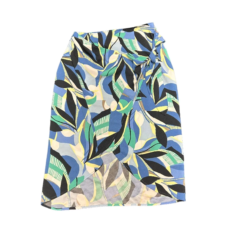 High-waisted pencil skirts for professional office wear -Blue & Green Skirt Midi Loft, Size Xs