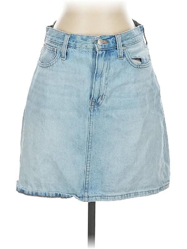 High-Waisted Skirts for Flatter -Denim Skirt