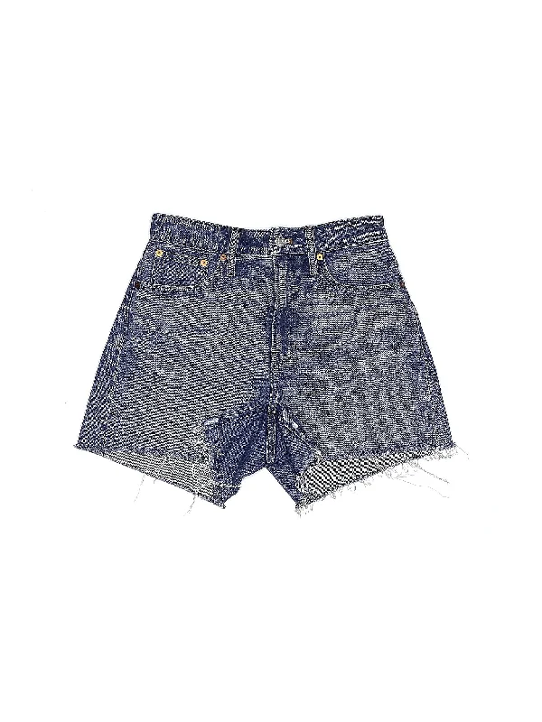 Beaded Skirts for Glamour -High-Rise Denim Shorts in Medium Wash