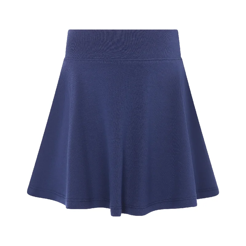 Pleated Long Skirts for Texture -HEVEN CHILD ROYAL BLUE WAISTED SKIRT [FINAL SALE]