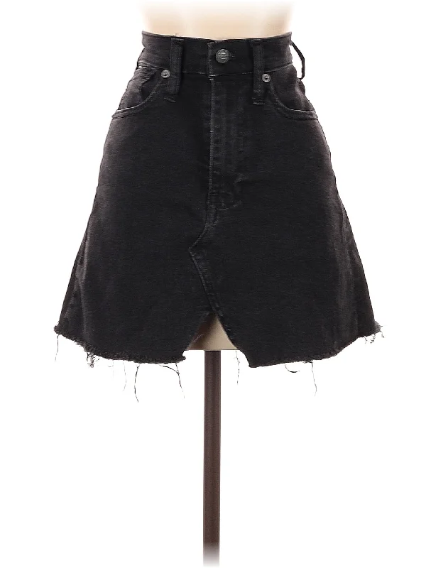 Zippered Skirts for Convenience -Denim Skirt