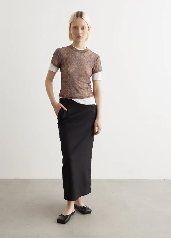 Bold floral skirts for vibrant spring fashion -Pillar Long Tailored Skirt