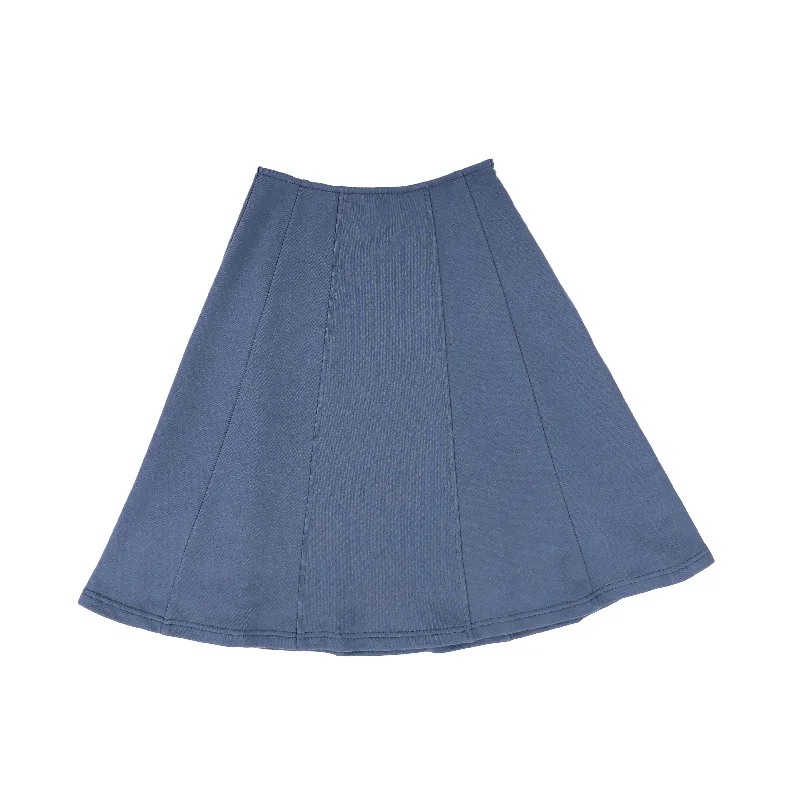 Layered Short Skirts for Fun -BACE COLLECTION BLUE PANELED SWEATSHIRT SKIRT [Final Sale]