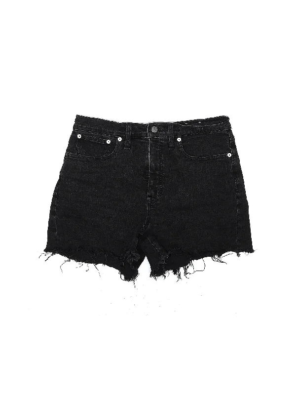 Geometric Skirts for Modern -Denim Shorts in Dark Wash